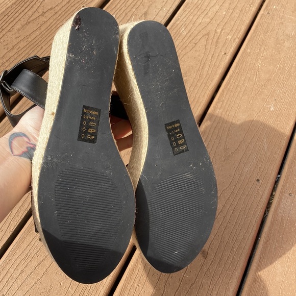 Michael Antonio black wedge heel espadrilles 4” size 8.5 - Picture 7 of 7